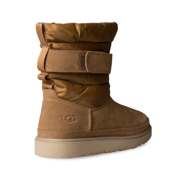 Men’s UGG Tan Classic Short Pull On Weather with Rubber Slip On Protectors - Picture 3 of 7